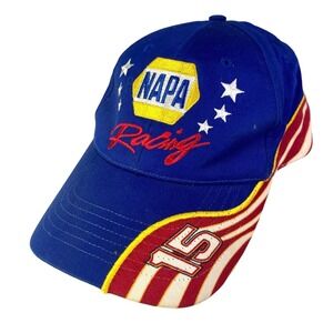 NAPA Racing Cap Michael Waltrip 15 Hat Patriotic American Flag Adjustable Nascar